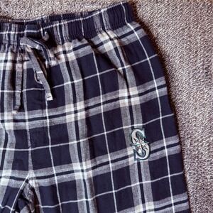 Seattle Mariners Concepts Sport Mens Large Plaid Pajama Pants Navy Blue MLB PJ